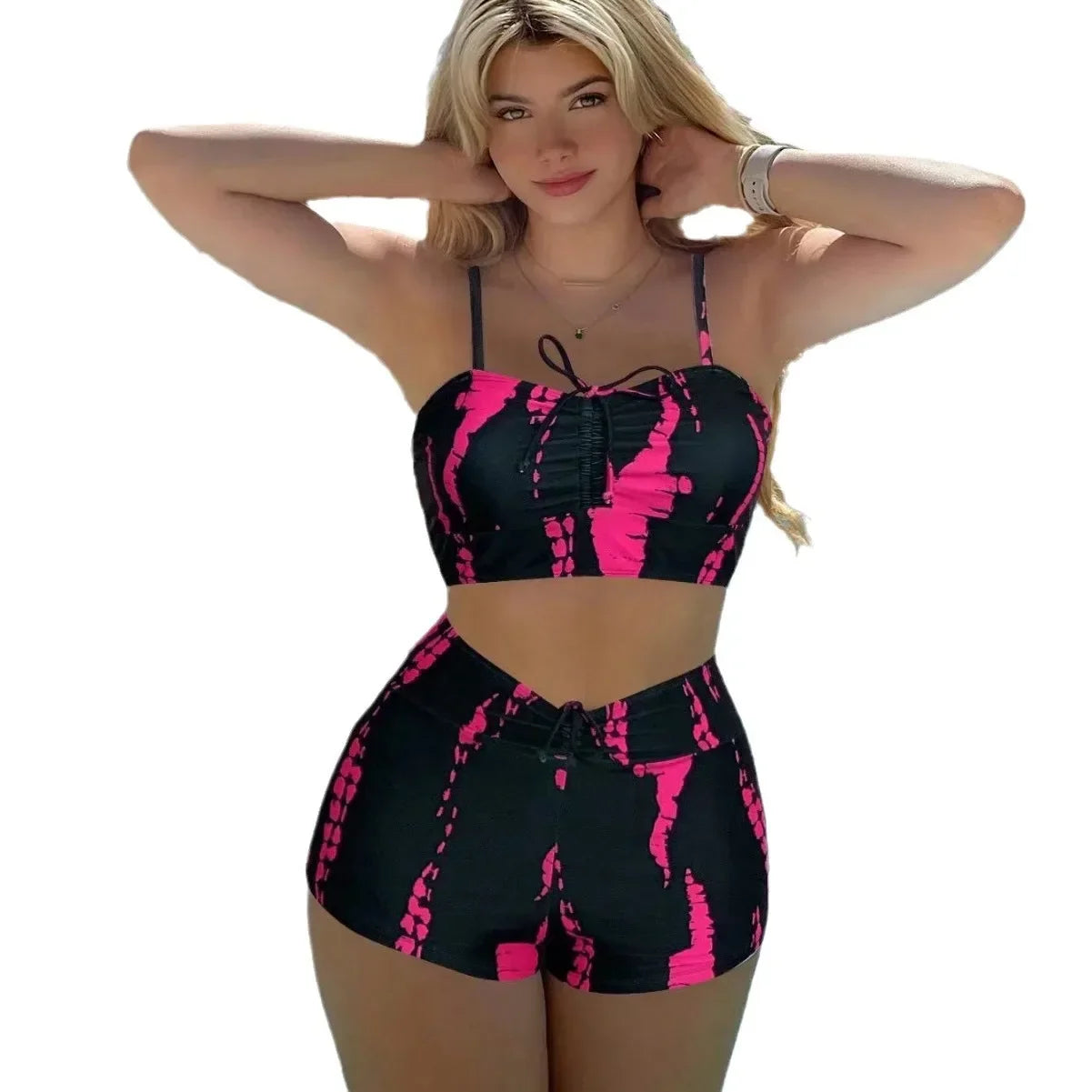 Women’s High-Waist Bikini Set - Sexy Trendy Two Piece Swimsuit Flat Angle Beach Swimwear