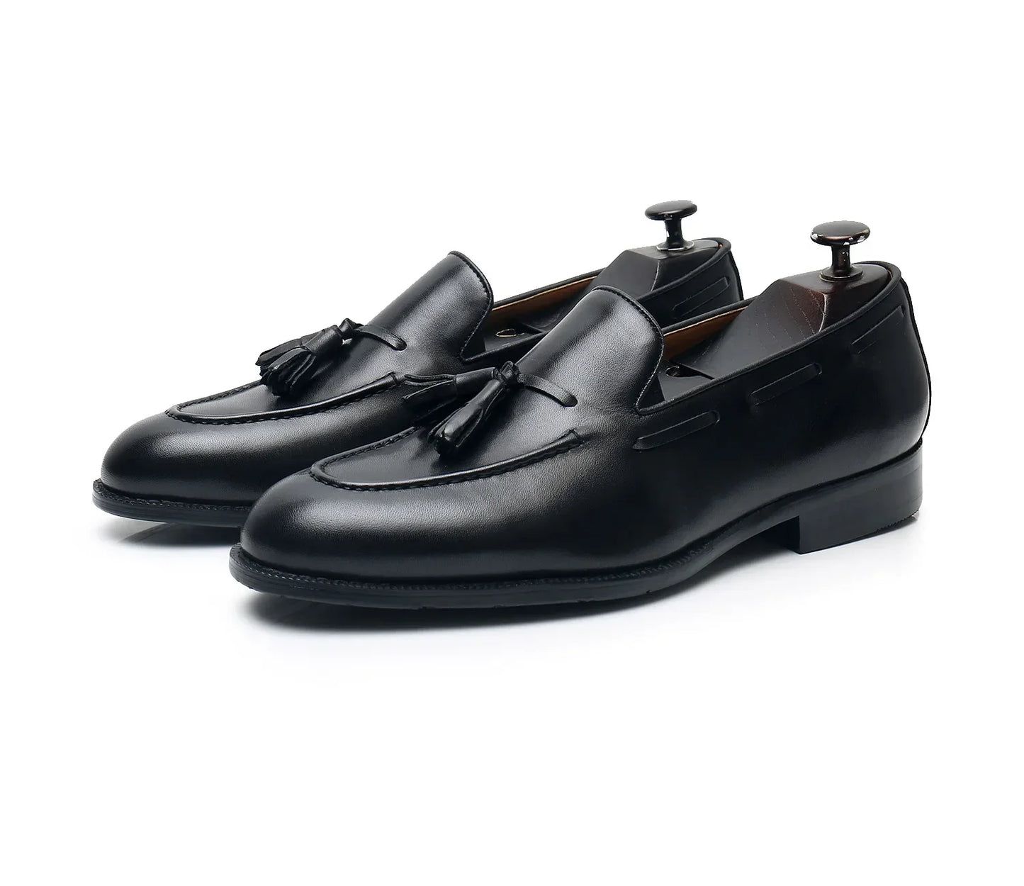 Men’s Genuine Leather Tassel Loafers - Vintage Slip-On Casual Social Dress Shoes Size 37-45