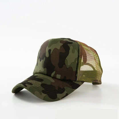 Custom Logo Trucker Hat - Adjustable Polyester Mesh Baseball Cap for Men & Women