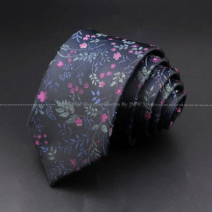 Men’s Wedding Floral Necktie - Wave Fireworks Meteor Flower Design Tie for Groom, Business & Formal Accessories Gift