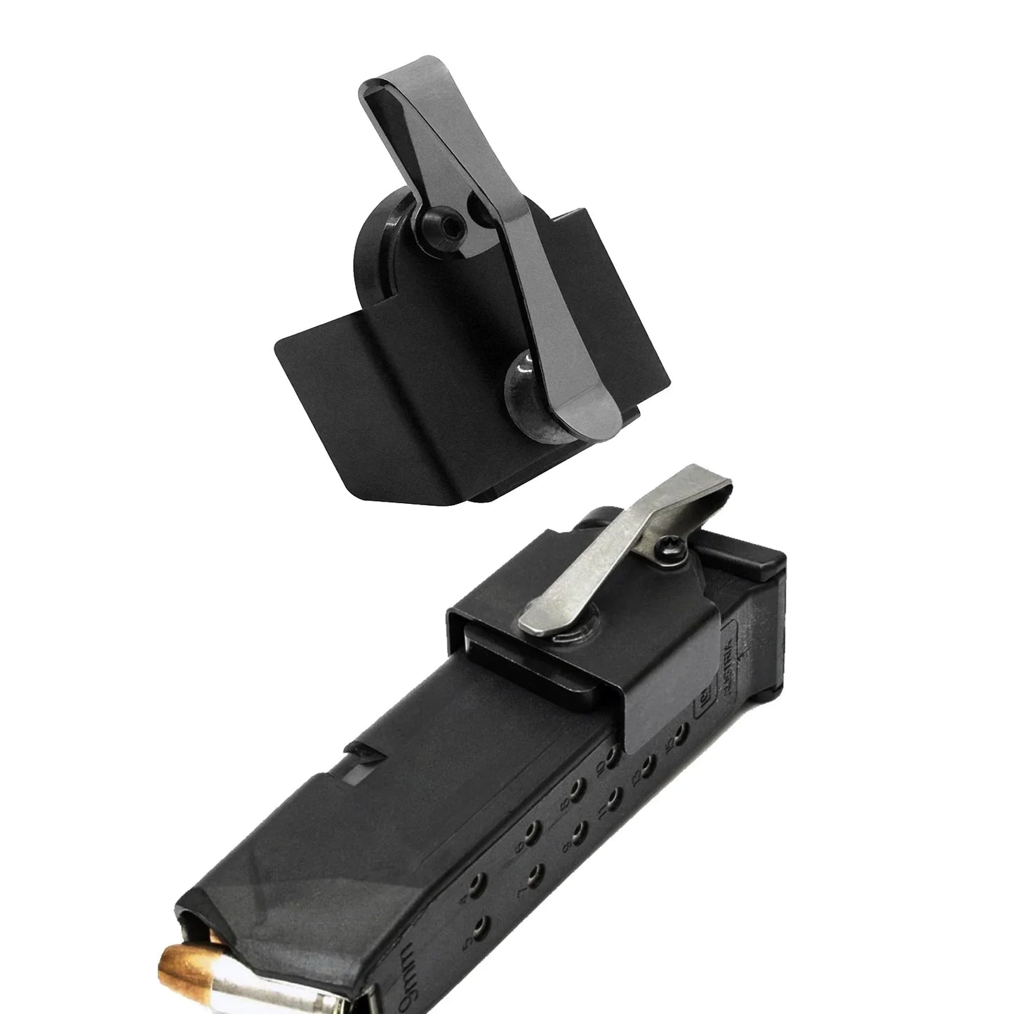 Magnetic Pocket Magazine Holder – Heavy-Duty Holster with Belt Clips for 9mm & .40 S&W, Hunting & Shooting Accessories