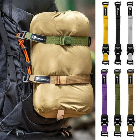 Adjustable Luggage Straps - 18.5-49.5cm Wear-Resistant Buckle Packing Straps for Travel & Hiking
