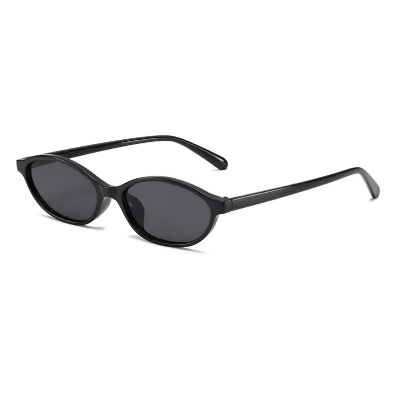 Retro Oval Frame Sunglasses — Trendy Small Frame Punk Cat Eye Sunshade Glasses, Personalized Fashion Sun Protection Eyewear