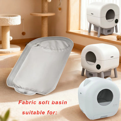 Automatic Cat Litter Box Liner - Soft Fabric Removable Mat Replacement Accessory for Smart Cat Litter Boxes