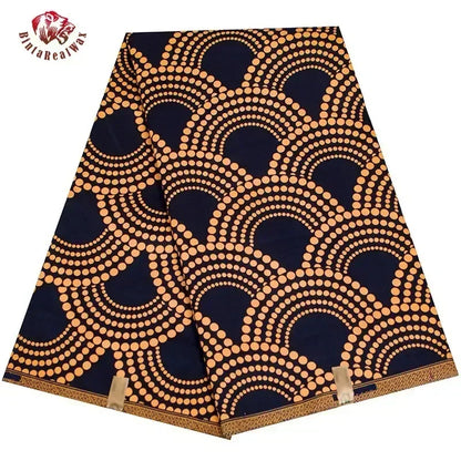 BintaRealWax Geometric Ankara Fabric - Polyester Sewing Cloth by the Yard FP6258
