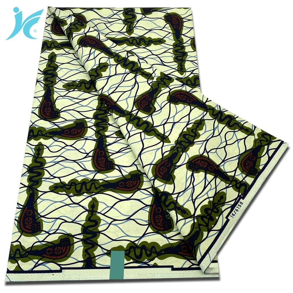 2026 African Real Wax Fabric - 100% Cotton Nigerian Ankara Dutch Batik Sewing Cloth
