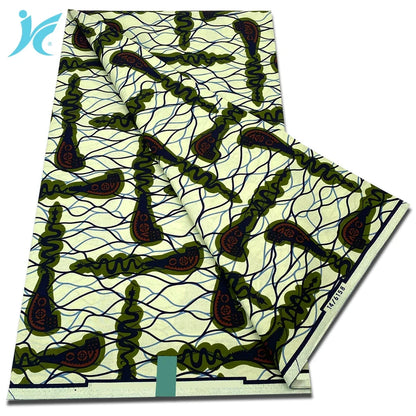 2026 African Real Wax Fabric - 100% Cotton Nigerian Ankara Dutch Batik Sewing Cloth