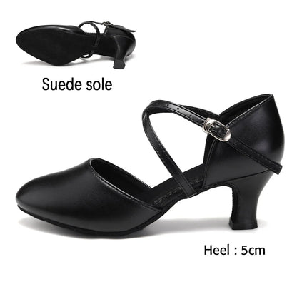 DKZSYIM Women’s Dance Shoes - Latin Tango Jazz Party Dancing Shoes with Lace-Up Closure, Suede Sole, Closed Toe & Microfiber Leather, 7 Colors
