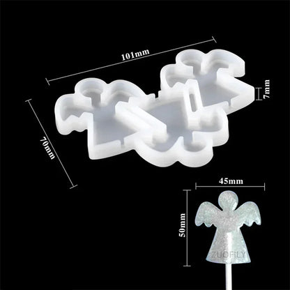 Halloween & Christmas Silicone Lollipop Mold – Pumpkin, Ghost & Elk Shape Candy, Chocolate, Cheese & Cake Decorating Tool