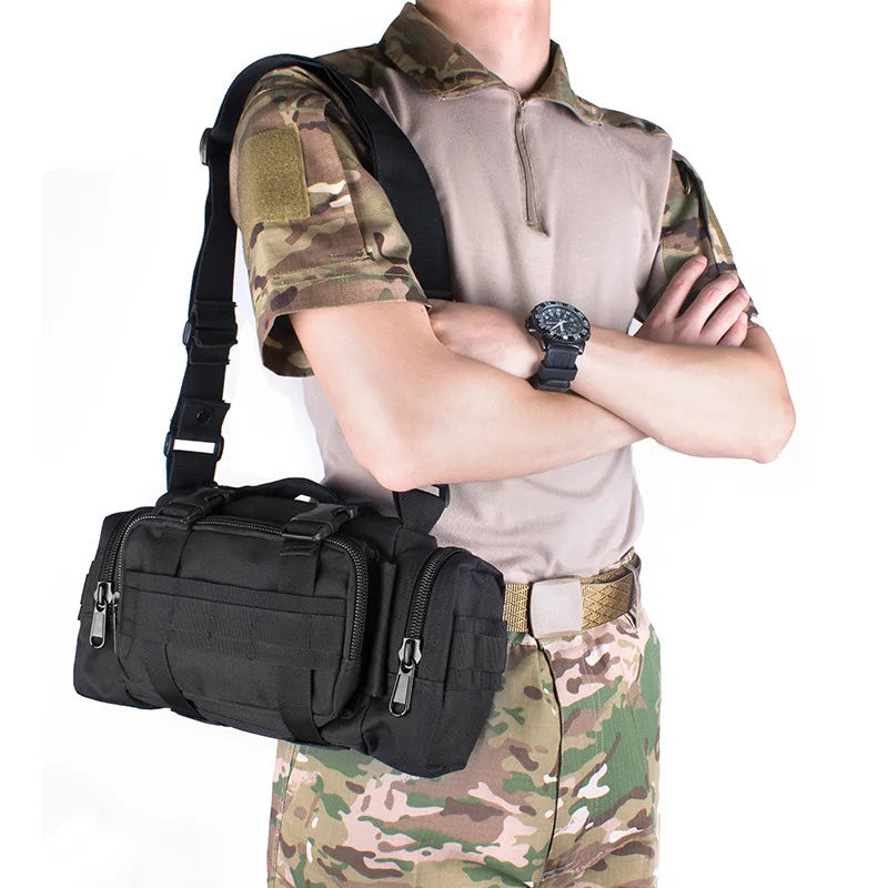 Men's Tactical Waist Fanny Pack: Military Waterproof Cross-body Shoulder Sling Bag - Ideal for Hiking, Outdoor Climbing, Fishing, Camping