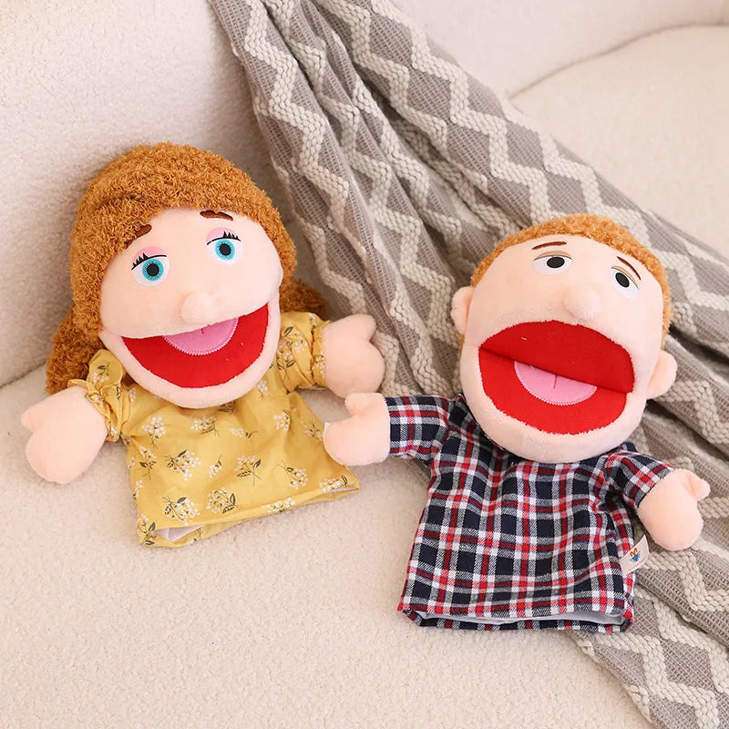 Kids Plush Hand Puppet Set - 28-33cm Role Play Toys for Bedtime Stories, Family Activities & Creative Learning