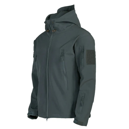 2024 Tactical Soft Shell Jacket for Men - Windproof Waterproof Breathable Fleece Hooded Combat Coat
