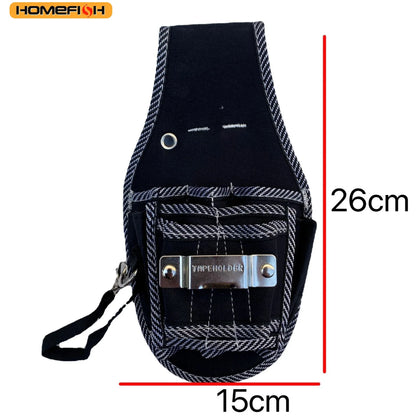 HOMEFISH Tool Bag - Waist-Hung Drill Holster with Multifunctional Pockets for Electrician & Repair Work