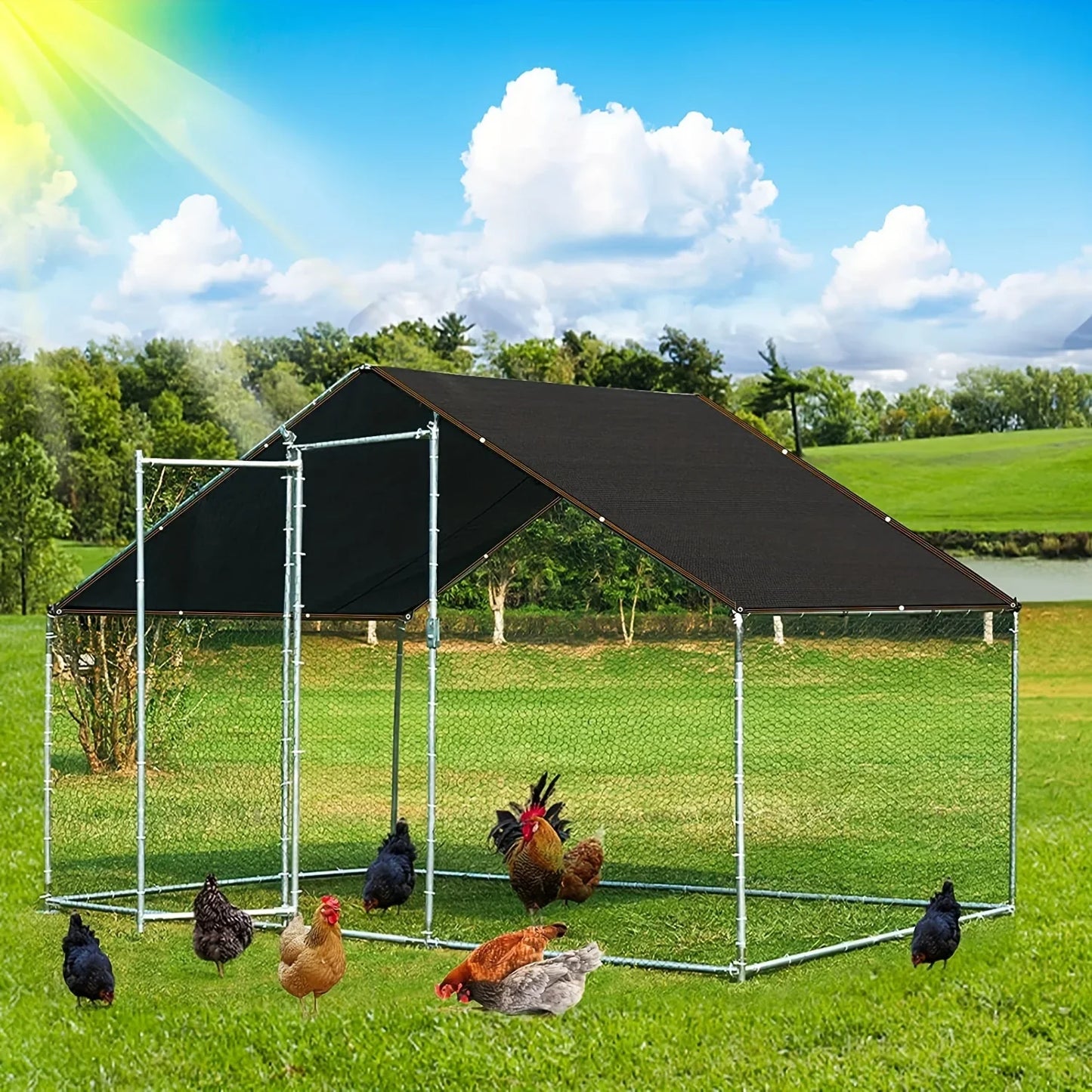 Black Shade Cloth Cover - UV Sunblock Mesh Net with Grommets for Pergola, Greenhouse, Garden & Patio Canopy