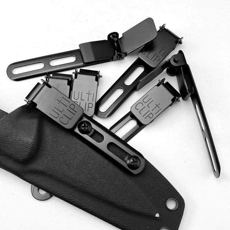 Ulticlip Hip Clip Knife Sheath - Stainless Steel Kydex Holster Clip for Secure Everyday Carry