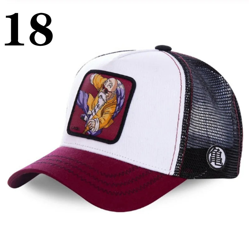 Dragon Ball Anime Baseball Cap - Goku Vegeta Buu Mesh Hip Hop Hat for Summer Casual Wear
