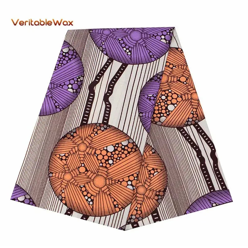 African Nigerian Batik Wax Print Fabric - High Quality Polyester Ankara Sewing Cloth A-7