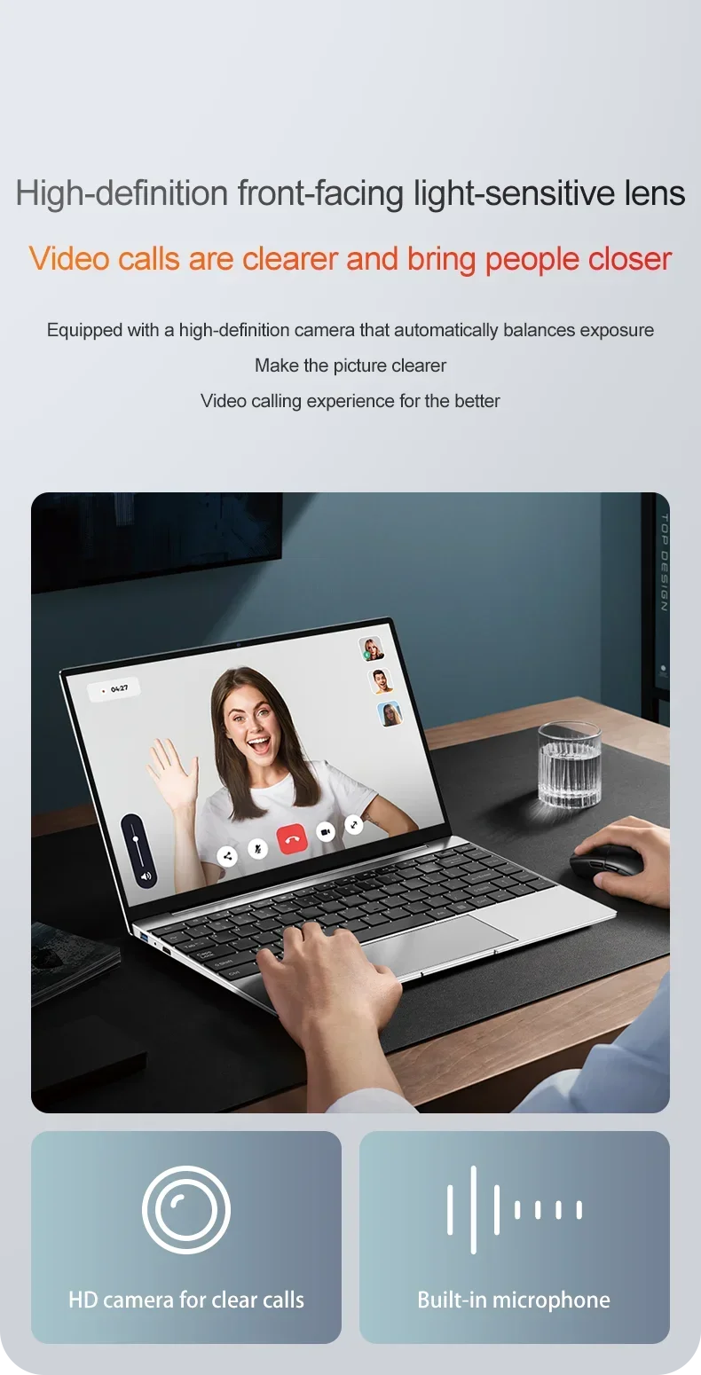14.1" Ultra-Slim Laptop — Intel N3700 | 16GB RAM | 2TB SSD | 1920x1080 FHD | Windows 11 Pro