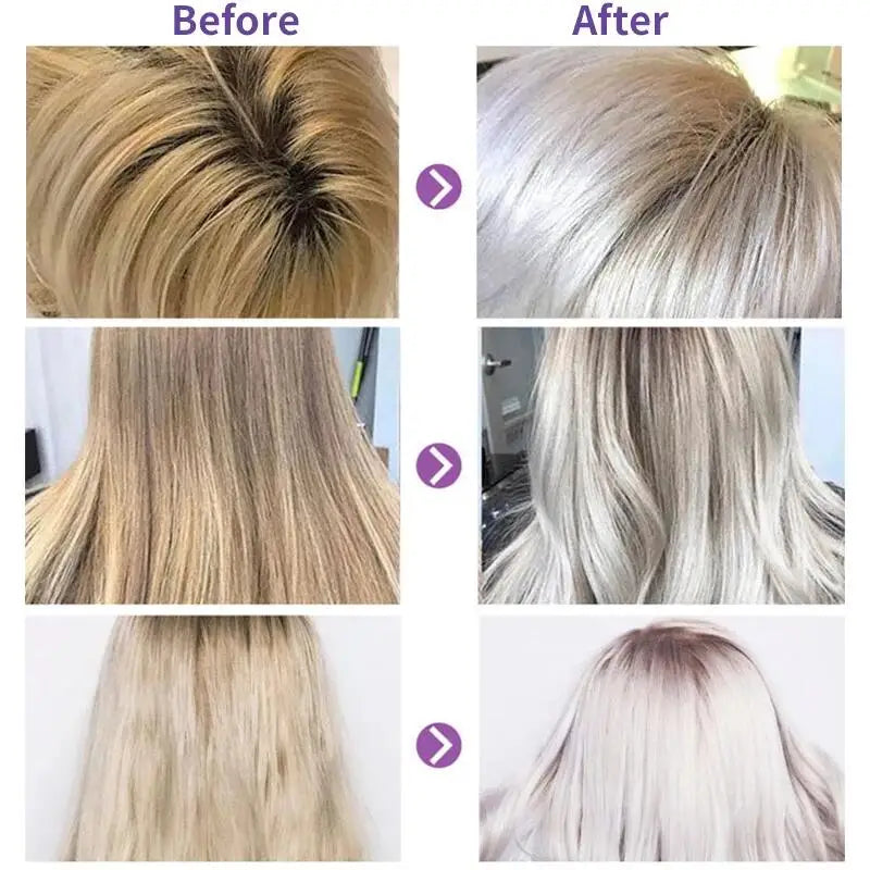 300ml Purple Color Fixing Shampoo – Long-Lasting Hair Dye, Gray Coverage, Fade Yellow After Bleach, Non-Irritating Hair Care