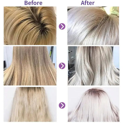 300ml Purple Color Fixing Shampoo – Long-Lasting Hair Dye, Gray Coverage, Fade Yellow After Bleach, Non-Irritating Hair Care