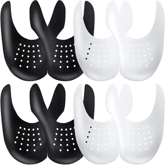 4Pcs Crease Protector & Shoe Head Stretcher - Anti-Crease Sneaker Support & Toe Cap for Wrinkle-Free Shoes