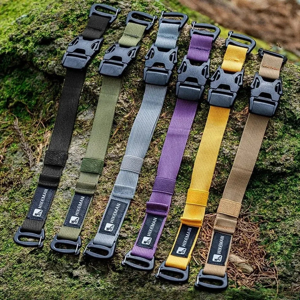 Adjustable Luggage Straps - 18.5-49.5cm Wear-Resistant Buckle Packing Straps for Travel & Hiking