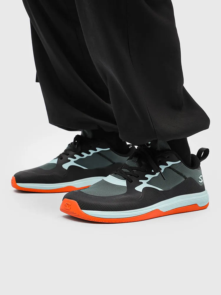 HOBIBEAR Unisex Walking Sneakers – Lace-Up Artificial Leather Hiking & Running Shoes for Men & Women