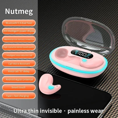 X55 Mini Wireless Earbuds - Bluetooth Headphones with Noise Reduction, HiFi Stereo Sound for Sports, Gaming & Sleep