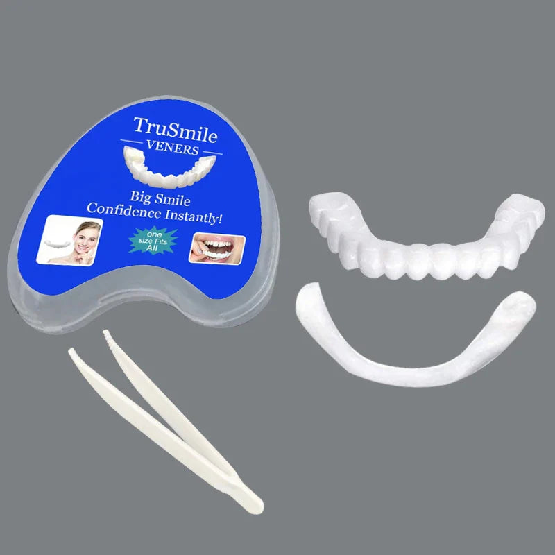 Veneer Snap-on Teeth Kit – Fake Temporary Tooth Whitening Replacement, Dental Fix for Men & Women