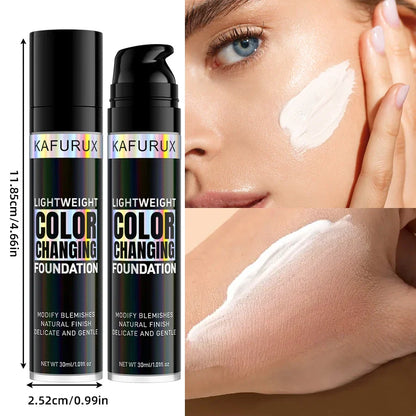 Magic Color Changing Foundation - Soft Matte Long-Lasting Hydrating Makeup Base for All Skin Tones