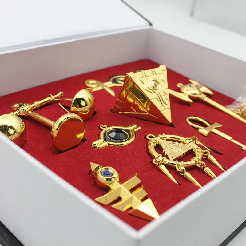 Yu-Gi-Oh! Millennium Treasures Necklace Set - Muto Yugi Golden Cosplay Emperor Key Collectible Gift
