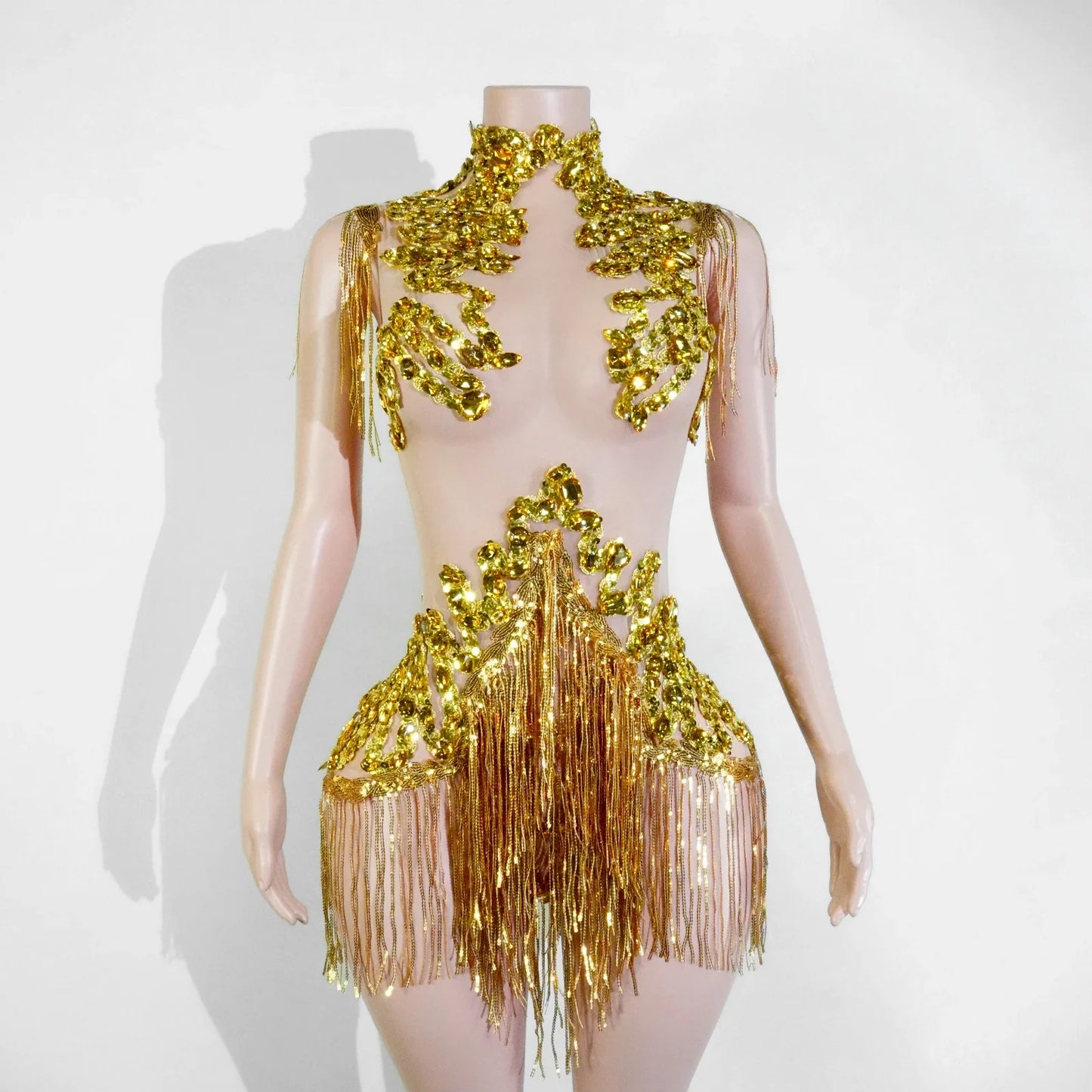 Sexy Shiny Silver Sequin & Black Spandex Jumpsuit — 2025 Women’s Prom, Dancer & Stage Performance Costume
