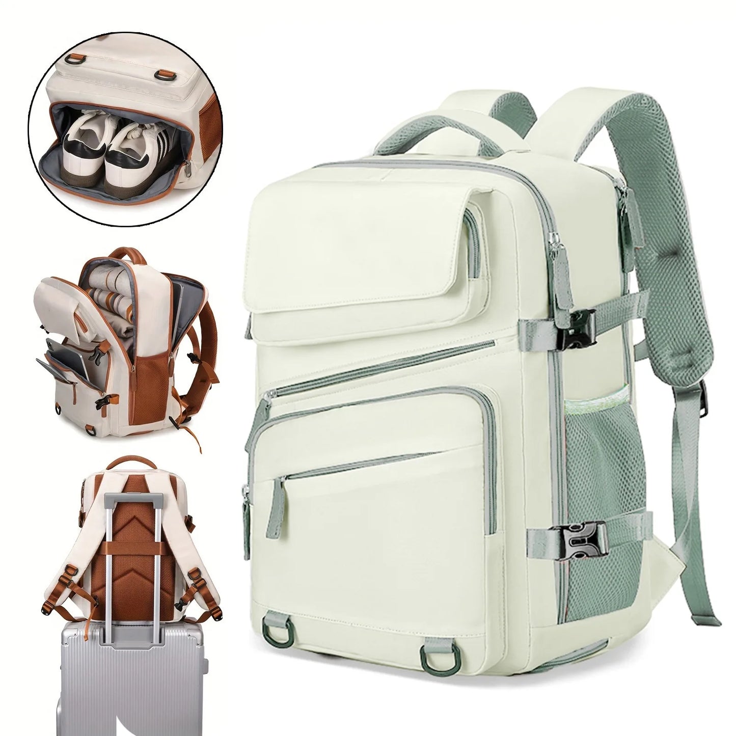 Expandable Business Laptop Backpack - Large Capacity Travel & Computer Bag for Men and Women