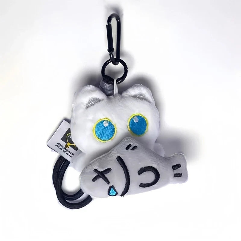 Plush Black Cat Keychain Set - Cute Kawaii Doll Bag Pendant Charms & Car Keyring Accessories Gift