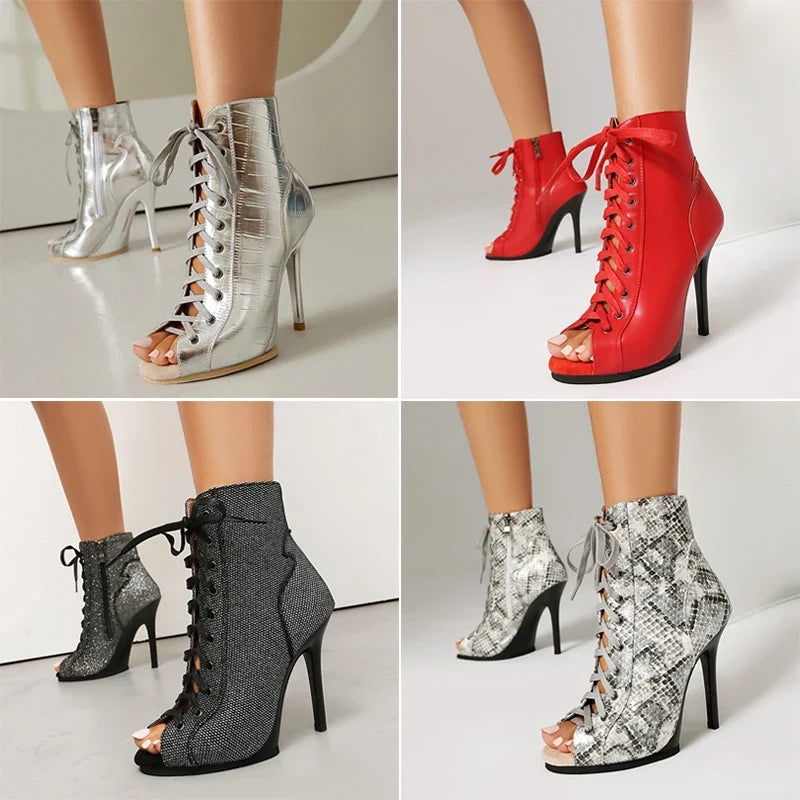 SWDZM Women’s Latin Dance Boots - Sexy Stiletto High Heels for Ballroom, Party & Dance