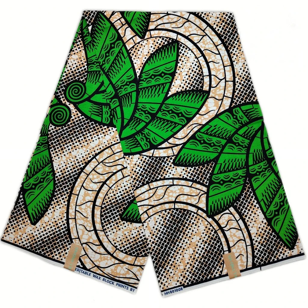 100% Cotton African Ankara Wax Fabric - Soft Real Wax Print for Dresses