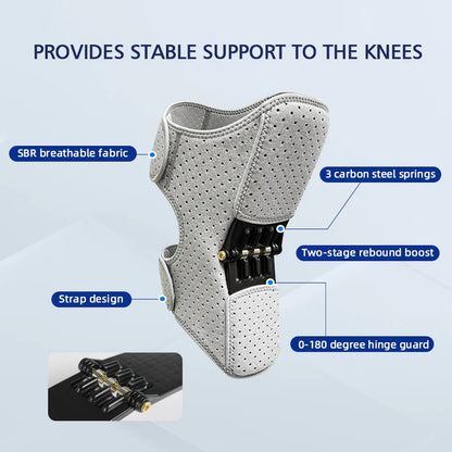 VBOSi Adjustable Knee Brace – Triple-Spring Rebound Stabilizer for Men & Women, Sports Training and Squat Support