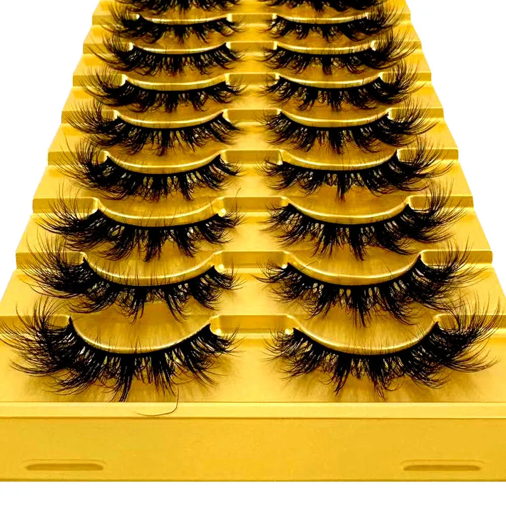 38 Styles 10 Pairs 3D Mink False Eyelashes – Natural Short & Long Fake Lashes Makeup Extension Kit
