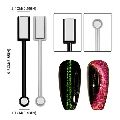 Magnetic Nail Art Wand Pen Set – 3D Cat Eye Gel Magnet Tool for UV Gel Polish & Magic Manicure Designs