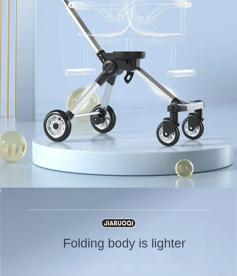 Lightweight Double Stroller with Canopy — Twin Umbrella Stroller for Infants & Toddlers, Compact Foldable Aluminum Frame
