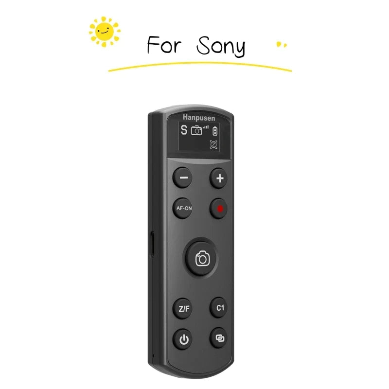 Hanpusen USB-C Bluetooth Camera Remote - Wireless Shutter Release with OLED Screen for Sony Canon Nikon Fujifilm Cameras
