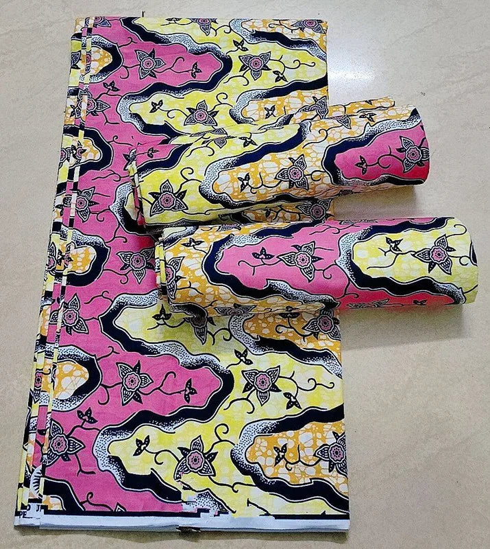 African Ankara Wax Print Fabric - 100% Cotton Batik Patchwork Sewing Material for Dresses & Crafts