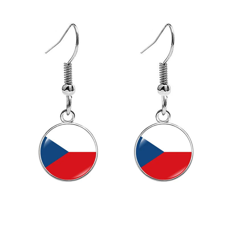 France National Flag Earrings - Multicolor Country Flag Jewelry for Women, Travel Pride & Celebration Gifts