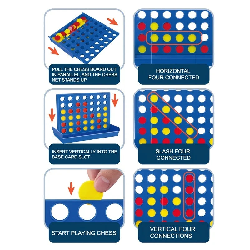 Classic Connect 4 Game – 2 Player Grid Game, Get 4 in a Row for Kids Ages 6+ | Backyard Fun & Family Game