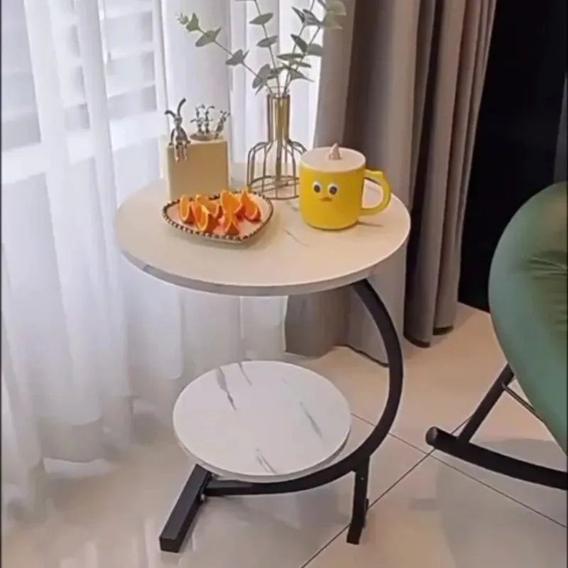Modern Small Side Table - Compact Bedside Nightstand & Coffee Table for Bedroom, Living Room, Sofa & Balcony