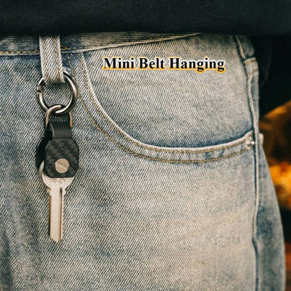 EDC Mini Key Organizer – Aluminum & Carbon Fiber Keychain Holder for Car Key Fob & Keys