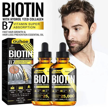 Collagen B7 Hair Growth Oil Set - Nourishing Scalp Treatment for Men & Women
