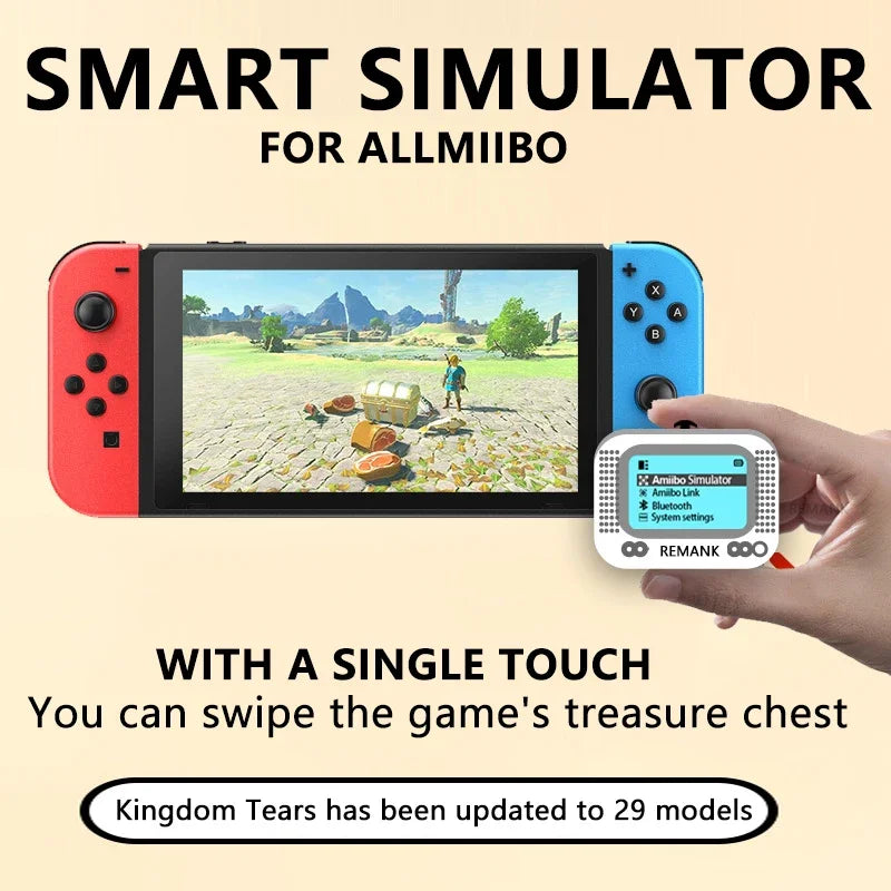 Allmiibo Chargeable Bluetooth Emulator – Universal Amiibo Writer for Nintendo Switch & Wii U