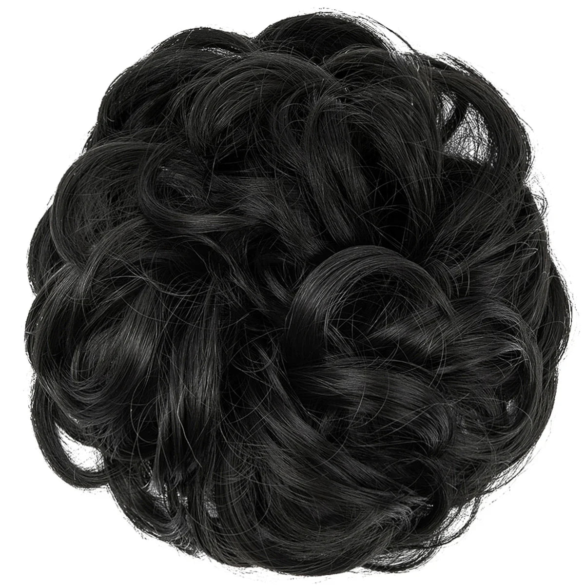 Synthetic Messy Hairpiece Chignon Scrunchie – Blonde & Brown Donut Bun for Women, Elastic Daily Use Hair Extension H9