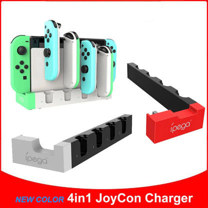 New Color 4-in-1 Charger Dock for Nintendo Switch OLED — Joy-Con Controller Charging Station Holder